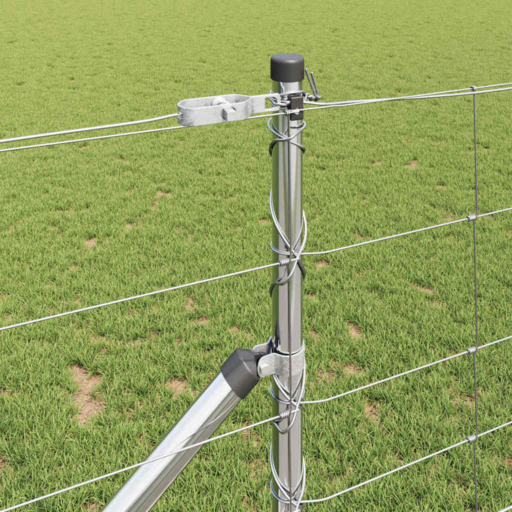 Palo della recinzione Zincato 25 x 1 m Acciaio | homemem39