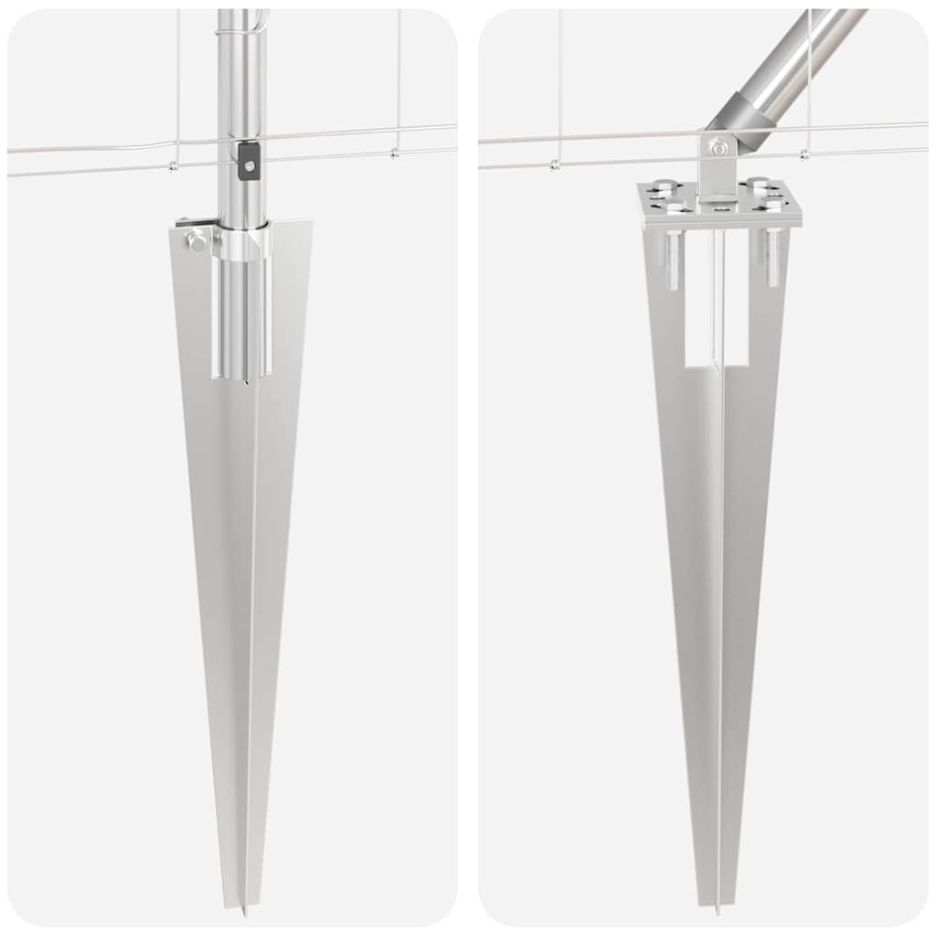 Palo della recinzione Zincato 25 x 1,2 m Acciaio | homemem39