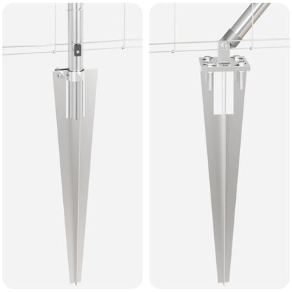 Palo della recinzione Zincato 25 x 1,2 m Acciaio | homemem39