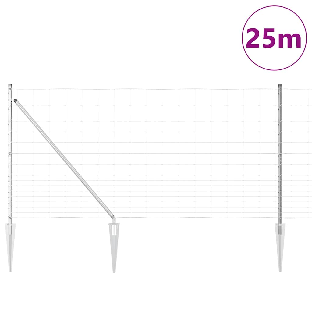 Recinzione in rete saldata con punte 25 x 1,2 m (P x A)