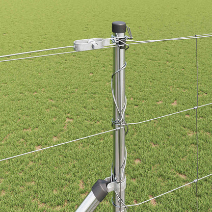 Palo della recinzione Zincato 25 x 1,4 m Acciaio | homemem39