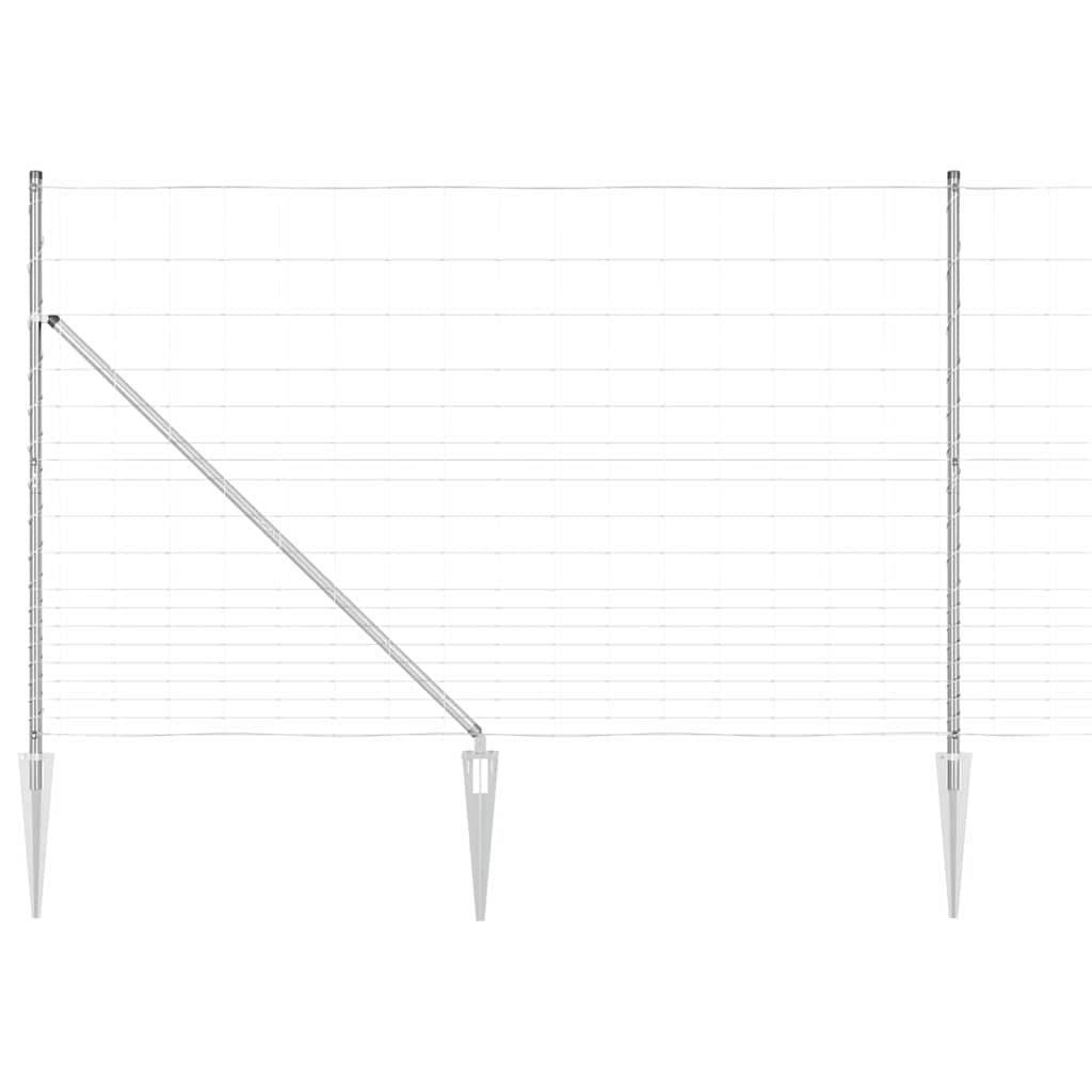 Palo della recinzione Zincato 25 x 1,5 m Acciaio | homemem39