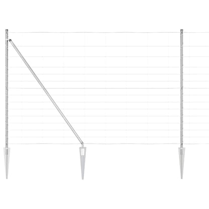 Palo della recinzione Zincato 25 x 1,6 m Acciaio | homemem39