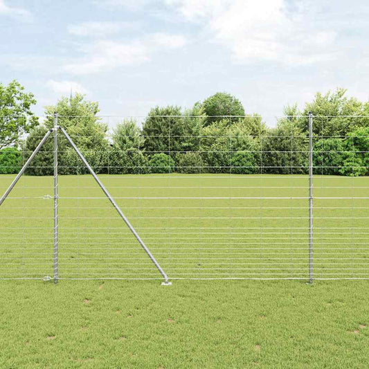 Palo della recinzione Zincato 25 x 1,6 m Acciaio | homemem39