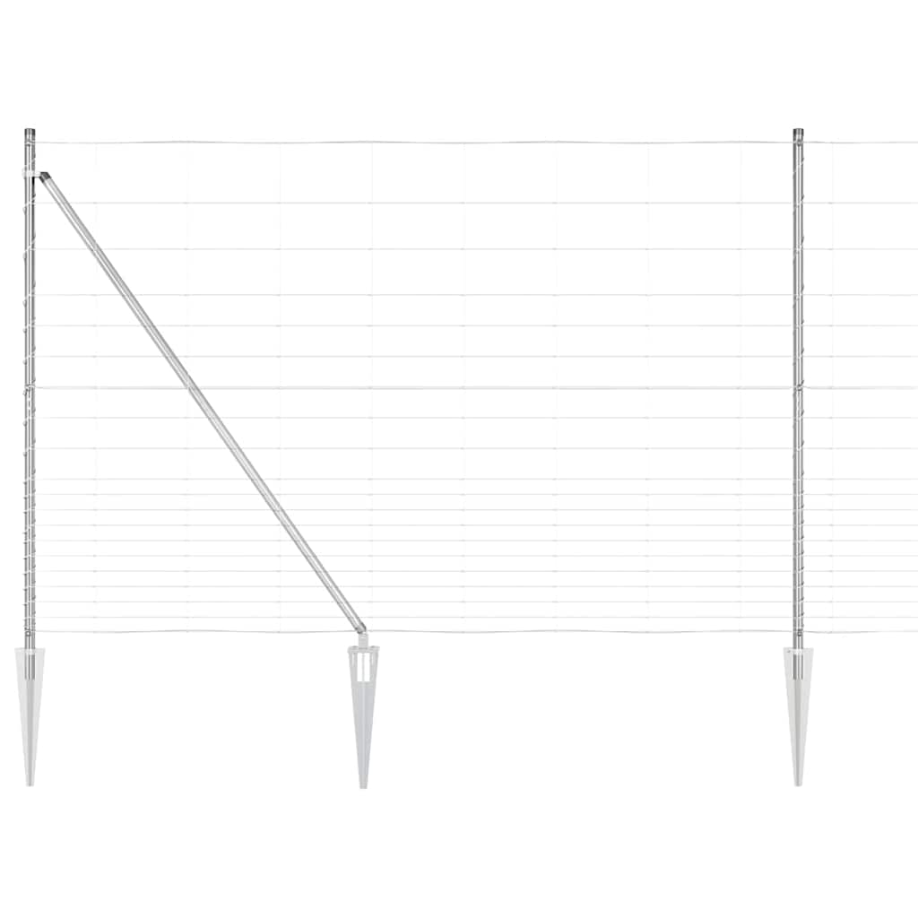 Palo della recinzione Zincato 25 x 1,6 m Acciaio | homemem39
