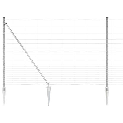 Palo della recinzione Zincato 25 x 1,6 m Acciaio | homemem39