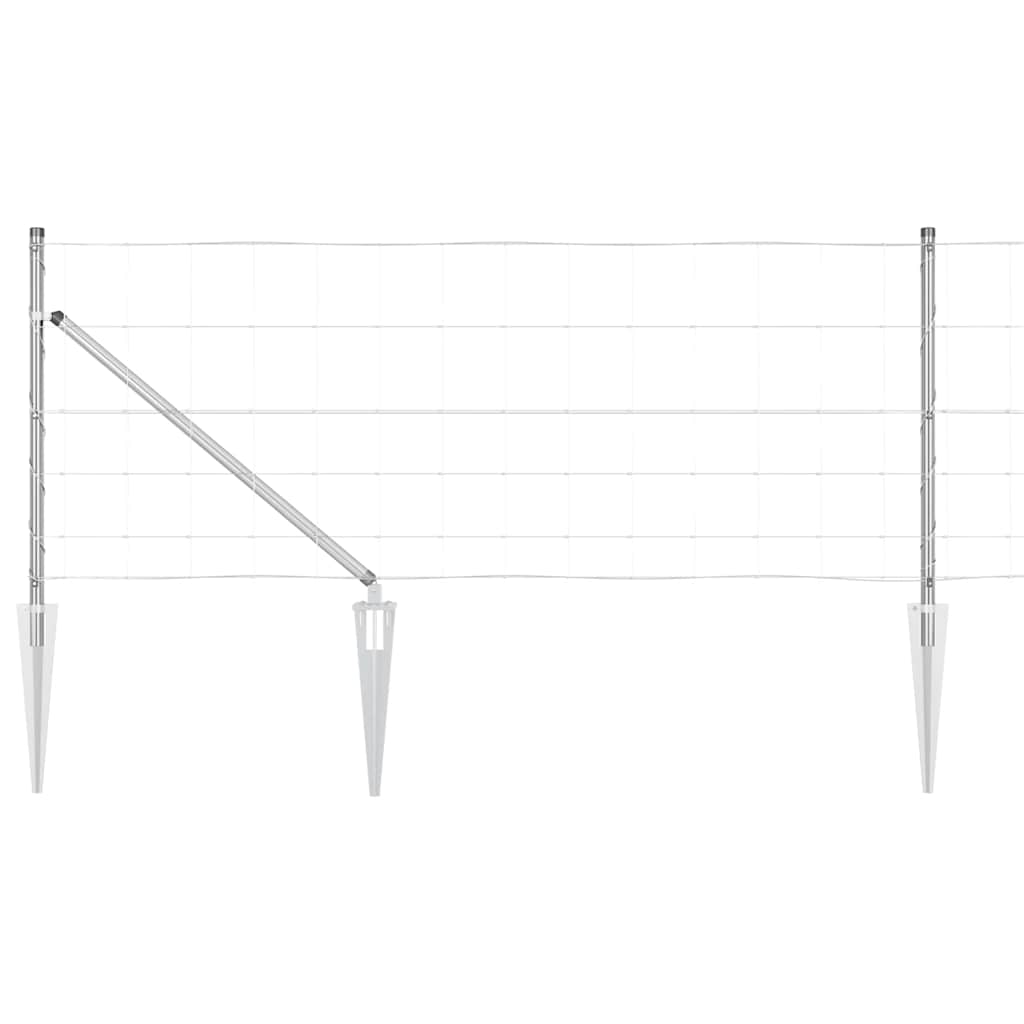 Palo della recinzione Zincato 50 x 0,8 m Acciaio | homemem39