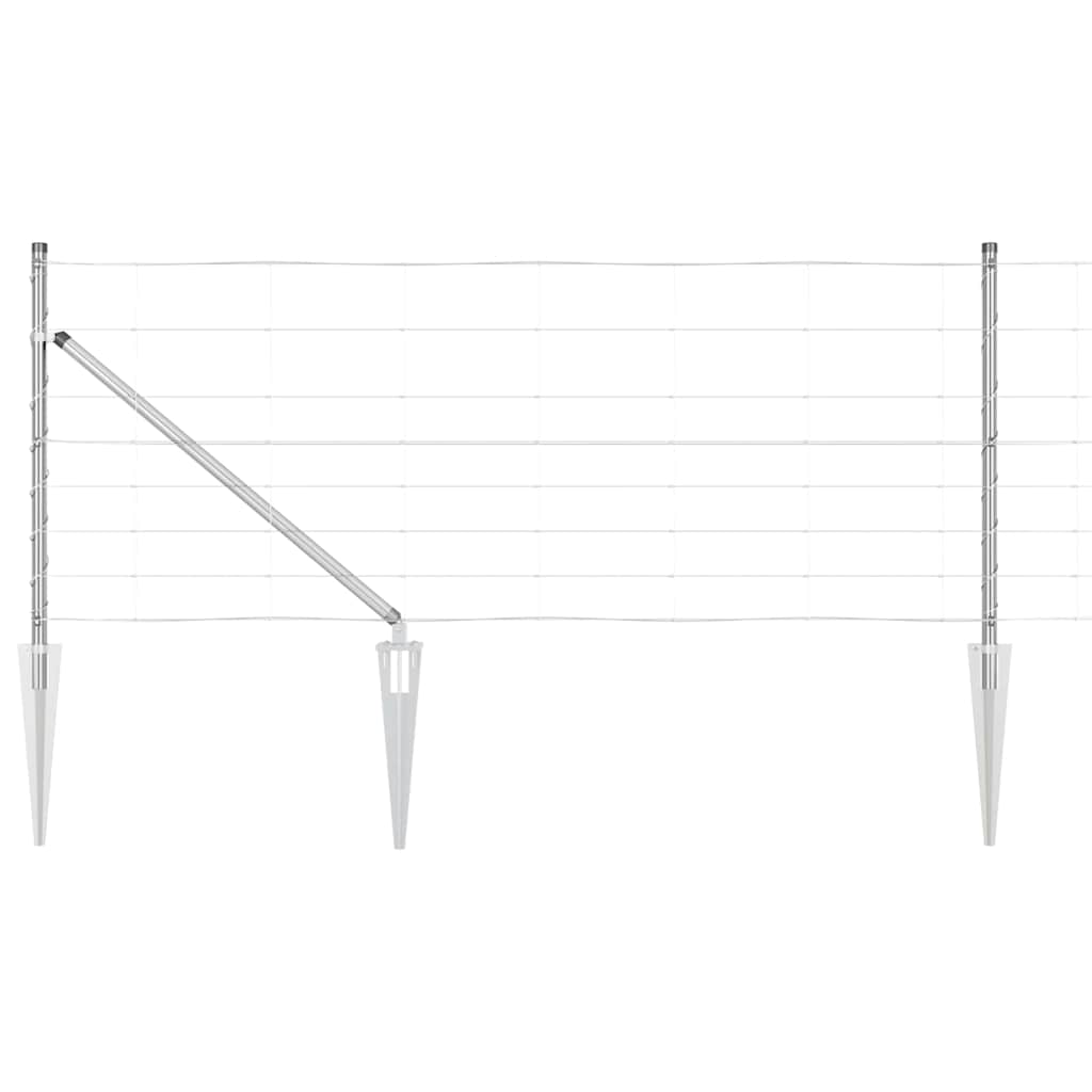 Palo della recinzione Zincato 50 x 0,8 m Acciaio | homemem39