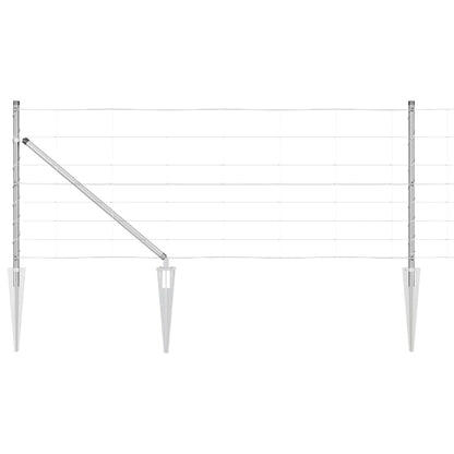 Palo della recinzione Zincato 50 x 0,8 m Acciaio | homemem39