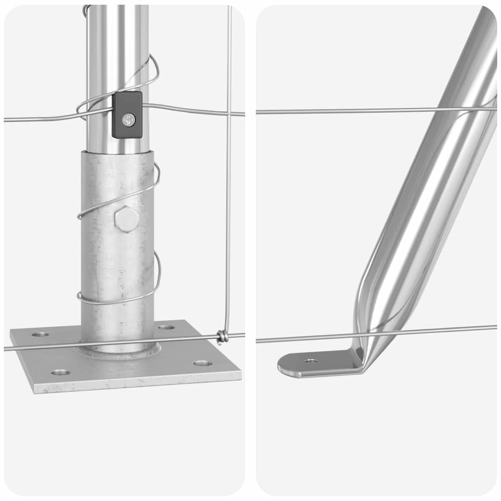 Palo della recinzione Zincato 50 x 1,2 m Acciaio | homemem39