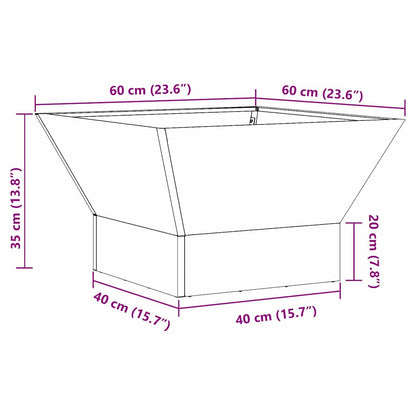 Focolare Nero 60 x 60 x 35 cm Acciaio