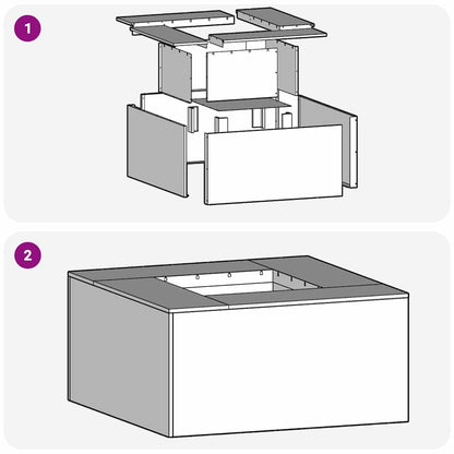 Focolare Nero 60 x 60 x 30 cm Acciaio