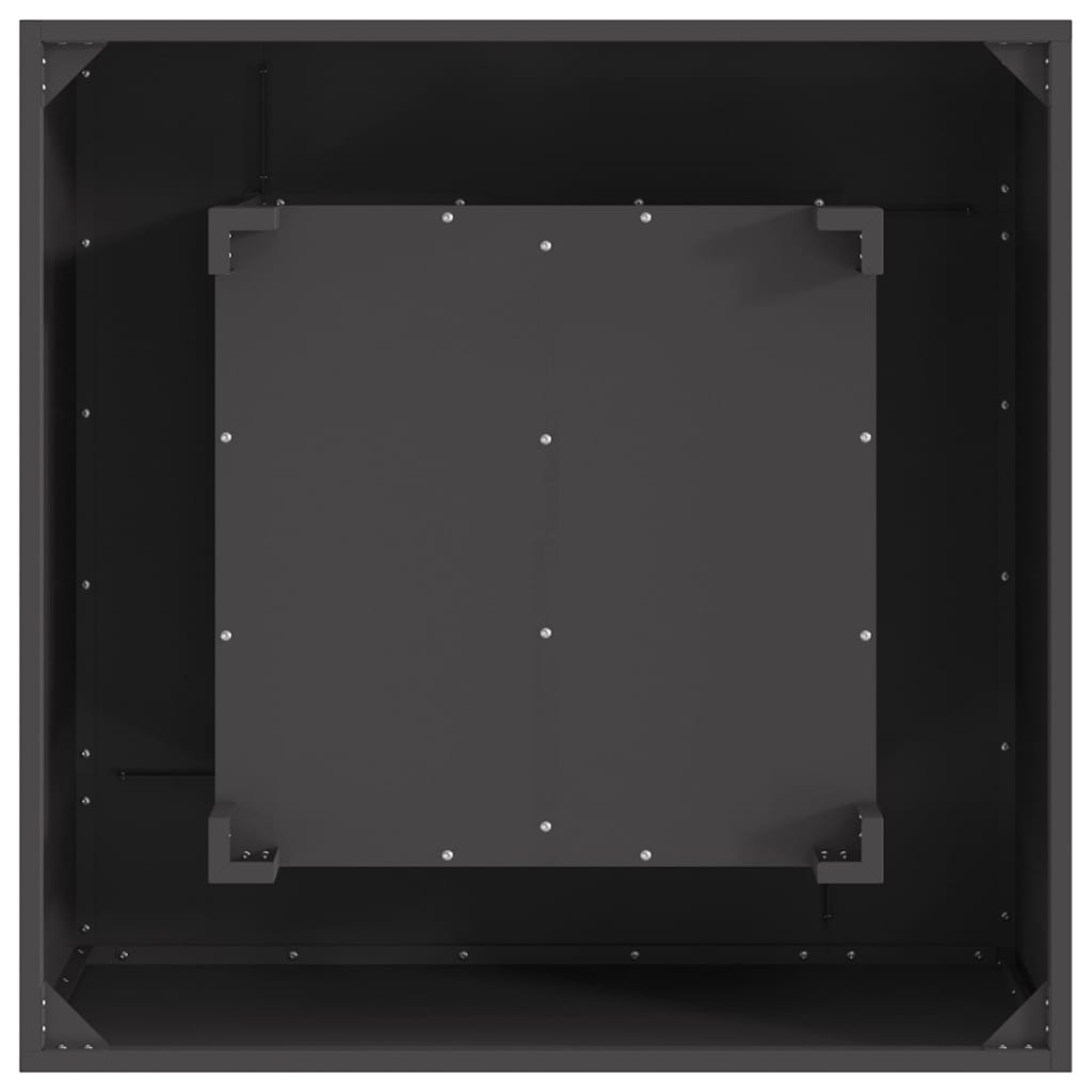 Focolare Nero 80 x 80 x 40 cm Acciaio laminato a freddo