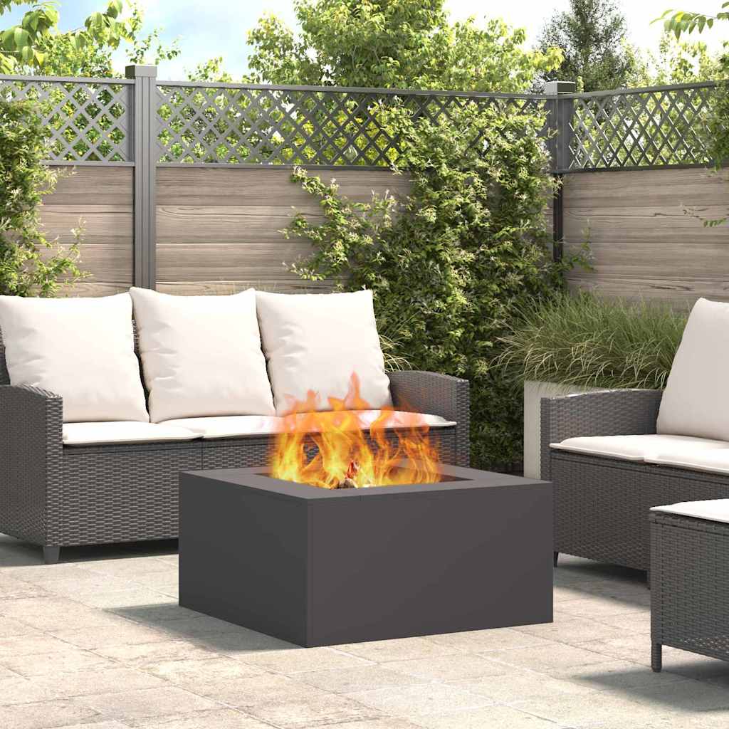 Focolare Nero 80 x 80 x 40 cm Acciaio