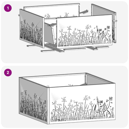 Focolare Nero 60 x 60 x 30 cm Acciaio