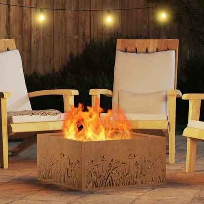 Focolare Marrone 60 x 60 x 30 cm Acciaio