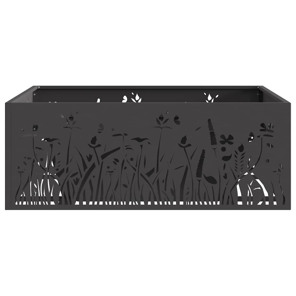 Focolare Nero 80 x 80 x 30 cm Acciaio