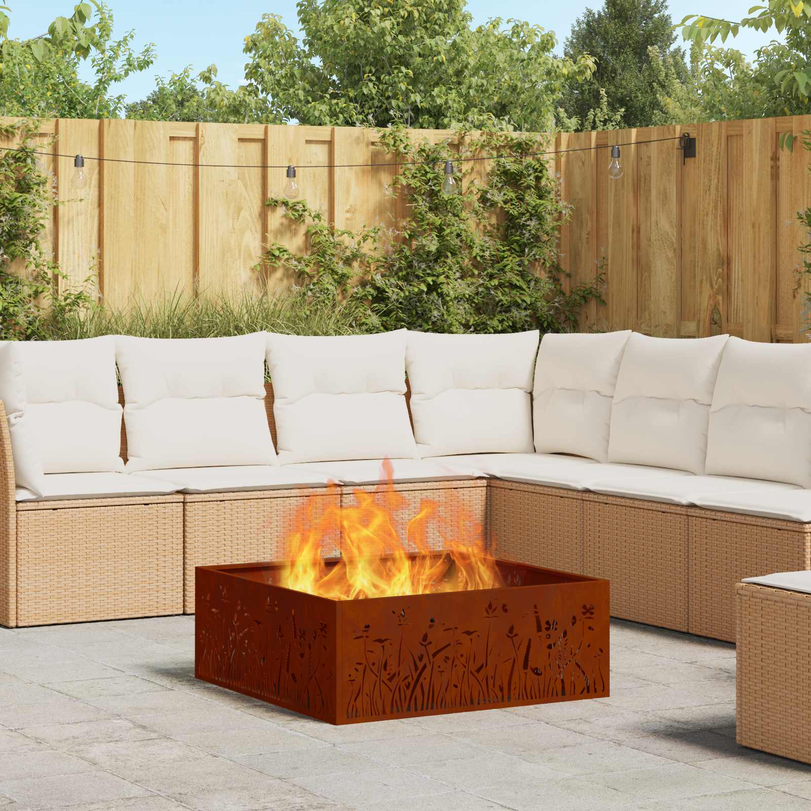 Focolare Marrone 80 x 80 x 30 cm | homemem39