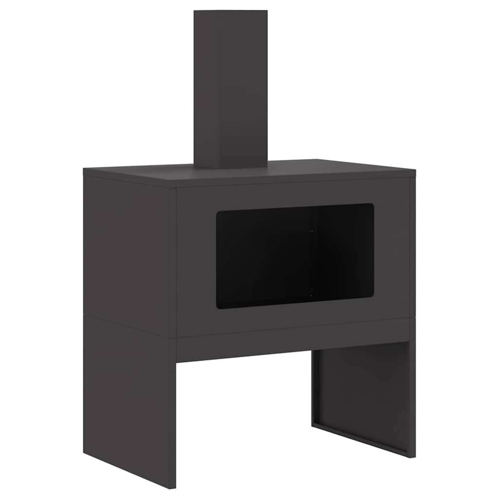 Focolare Nero 60 x 40 x 96 cm Acciaio