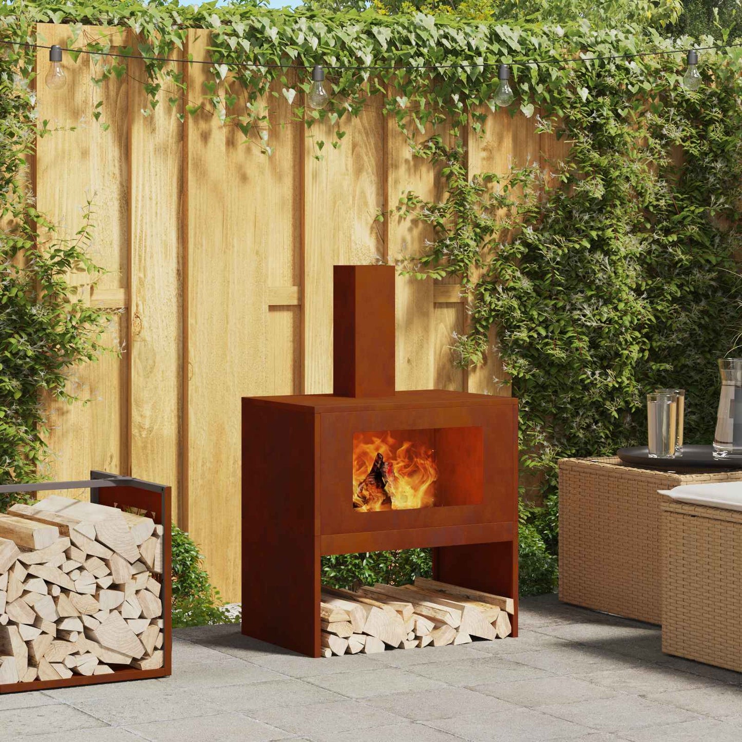 Focolare Marrone 60 x 40 x 96 cm