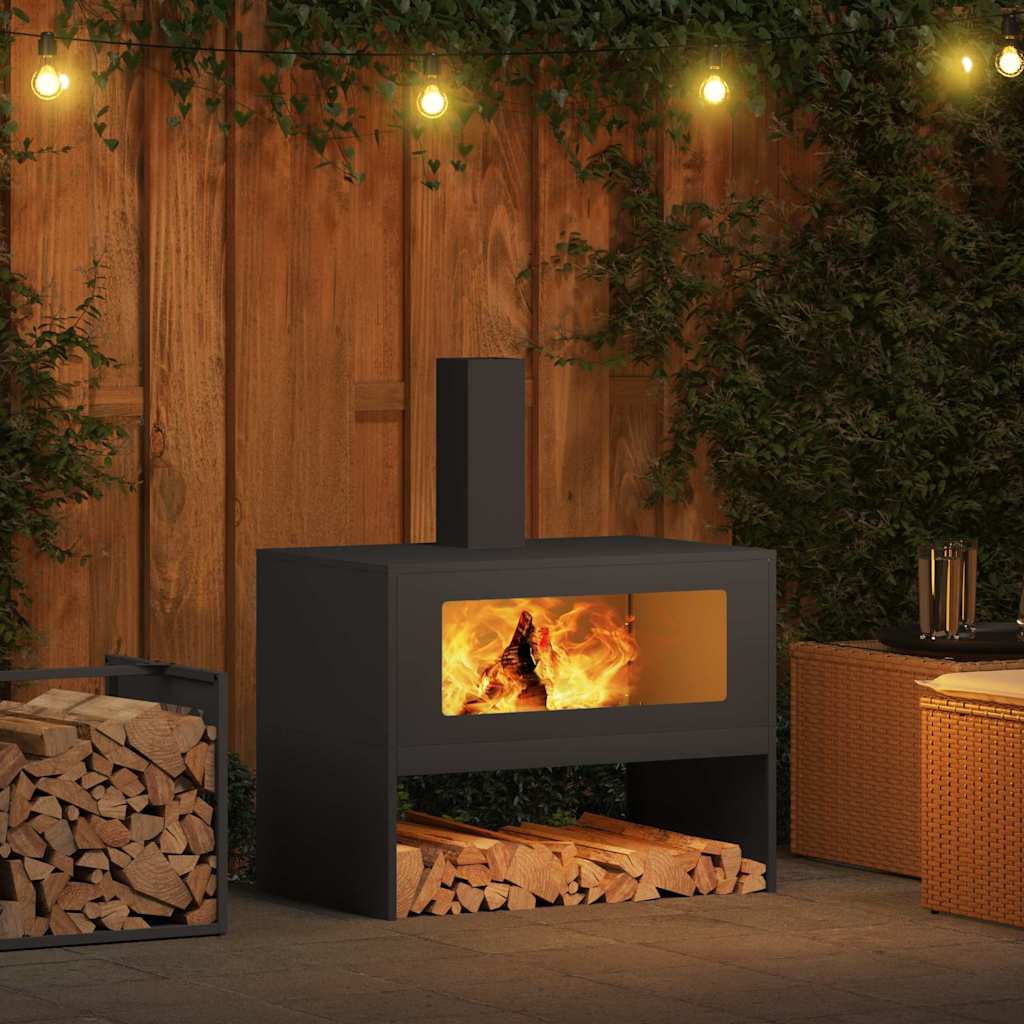 Focolare Nero 80 x 50 x 96 cm Acciaio laminato a freddo | homemem39