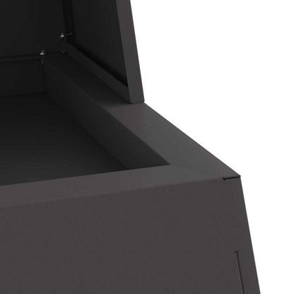 Focolare Nero 60 x 35 x 100 cm Acciaio