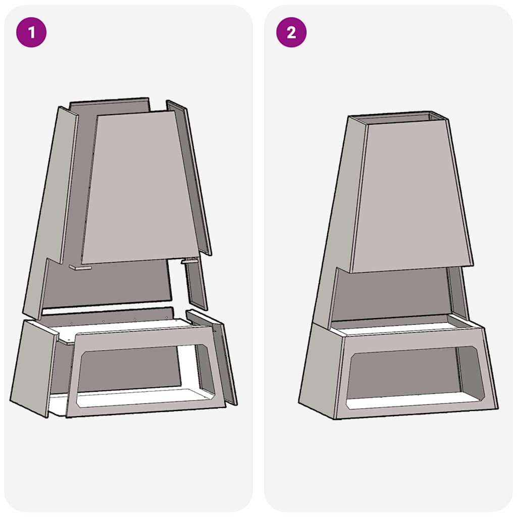 Focolare Nero 60 x 35 x 100 cm Acciaio