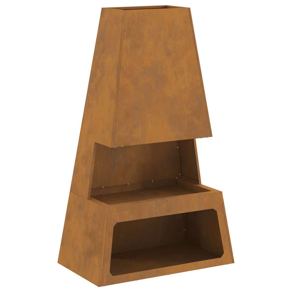 Focolare Marrone 60 x 35 x 100 cm Acciaio