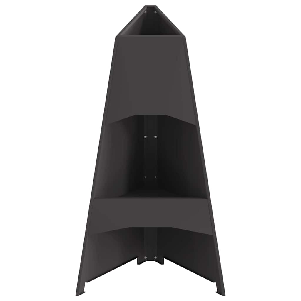 Focolare Nero 50 x 50 x 95 cm Acciaio