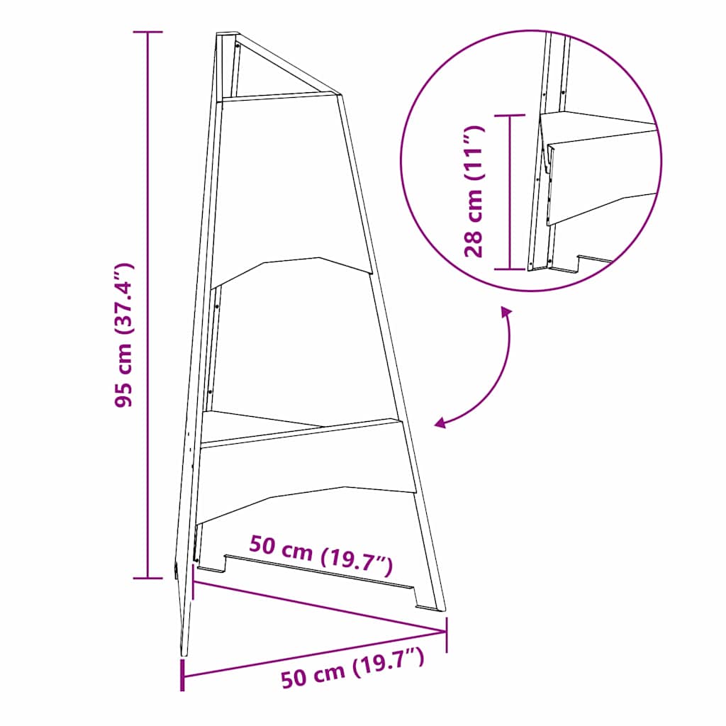 Focolare Nero 50 x 50 x 95 cm Acciaio