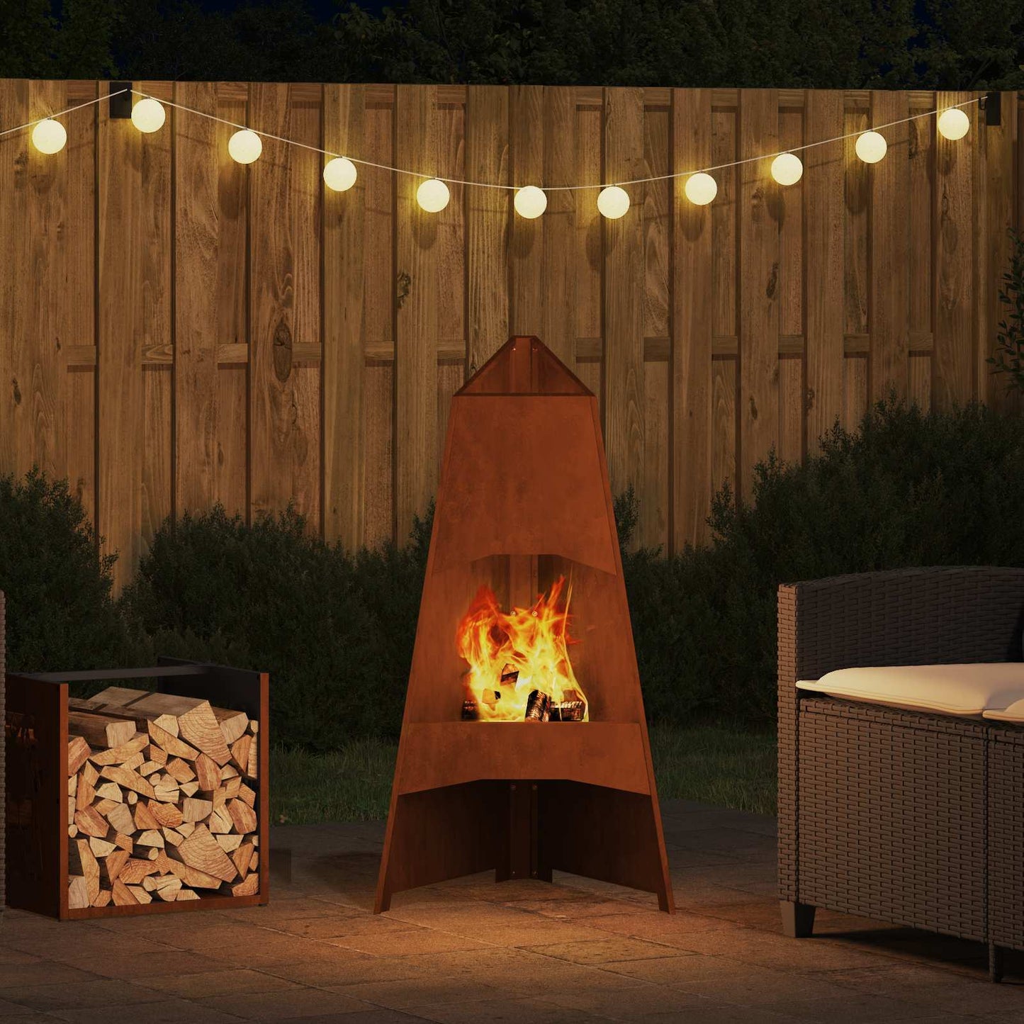 Focolare Marrone 50 x 50 x 95 cm | homemem39