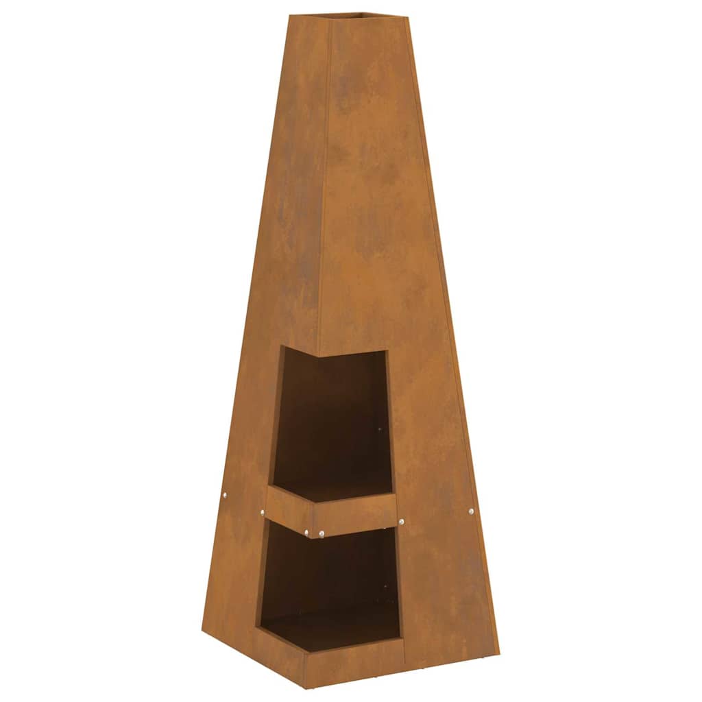 Focolare Marrone 35 x 35 x 100 cm Acciaio