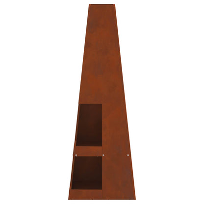 Focolare Marrone 35 x 35 x 100 cm Acciaio CorTen | homemem39