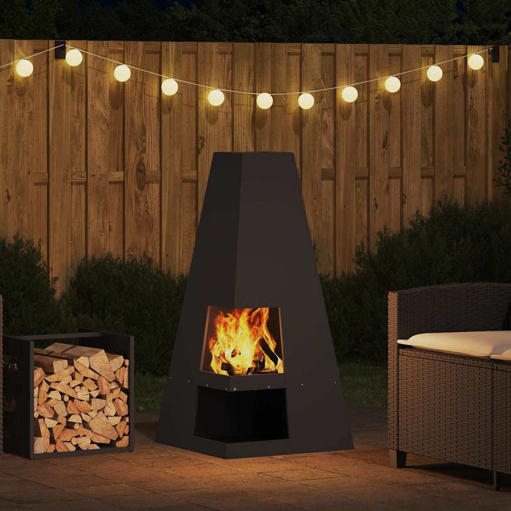 Focolare Nero 50 x 50 x 100 cm Acciaio | homemem39