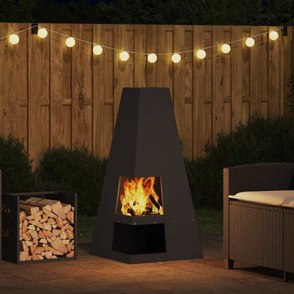 Focolare Nero 50 x 50 x 100 cm Acciaio