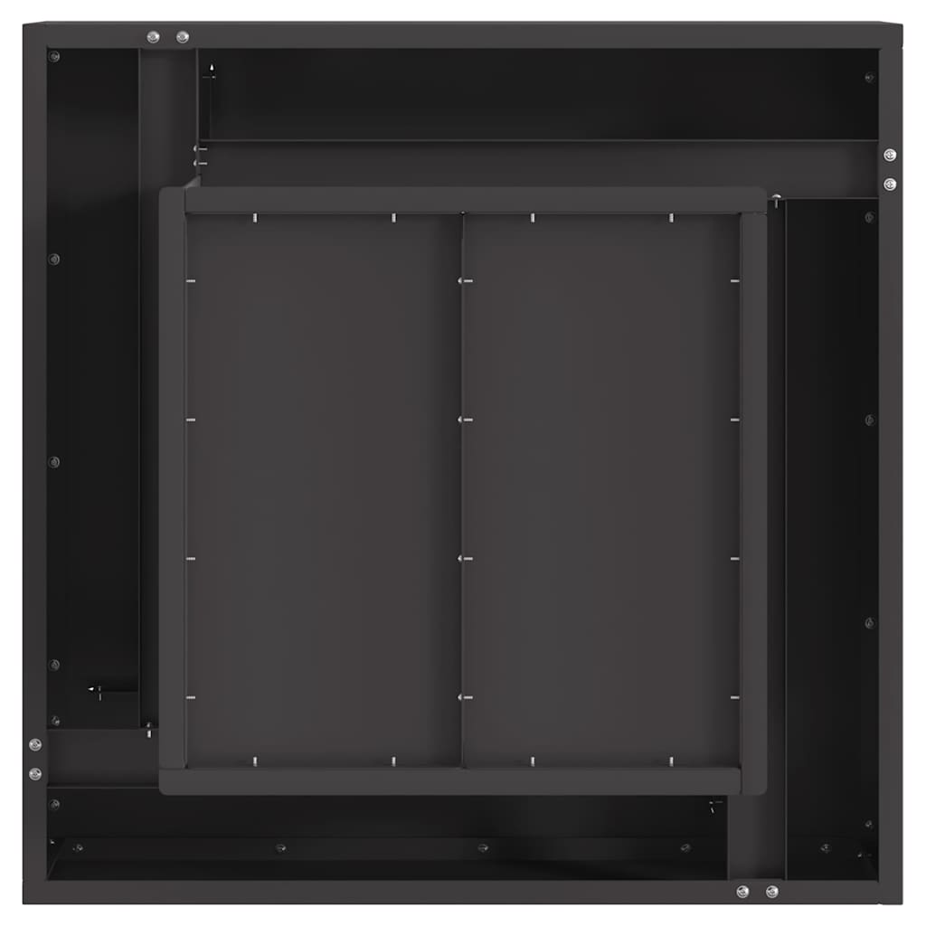 Focolare Nero 60 x 60 x 30 cm Acciaio | homemem39