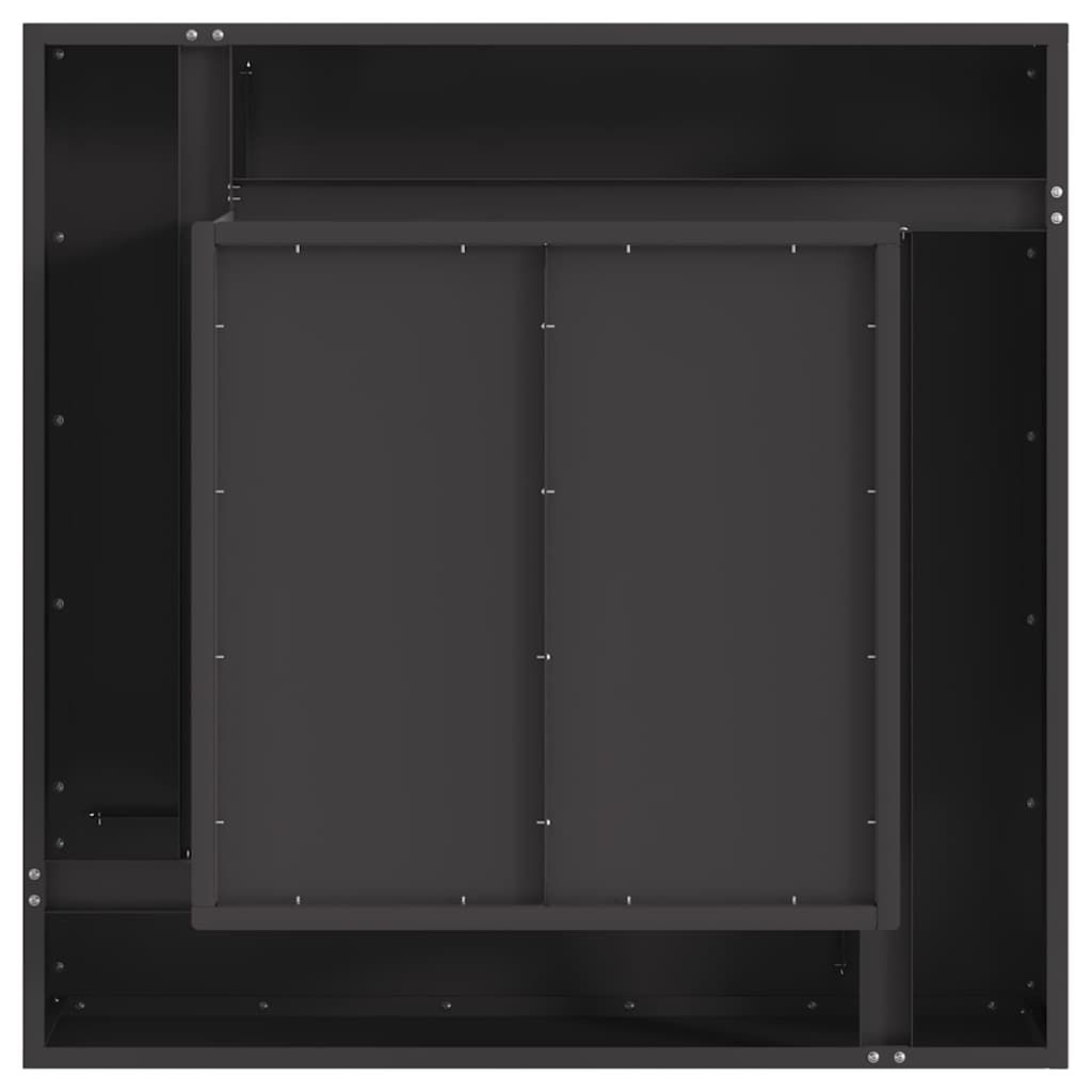 Focolare Nero 80 x 80 x 40 cm Acciaio | homemem39