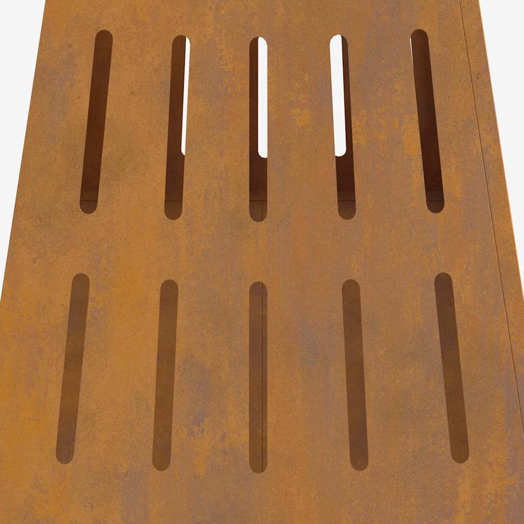 Focolare Marrone 50 x 50 x 70 cm acciaio corten
