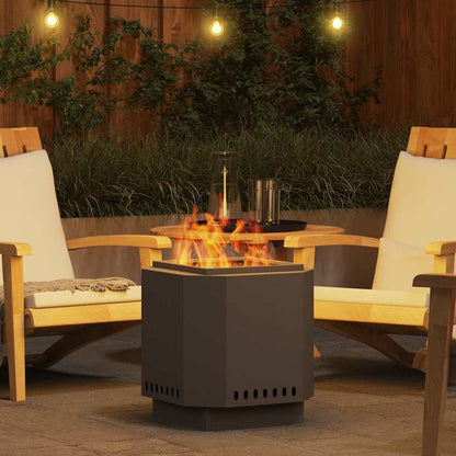 Focolare Senza Fumi Nero 48 x 48 x 51 cm Acciaio