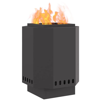 Focolare Senza Fumi Nero 38 x 38 x 51 cm Acciaio