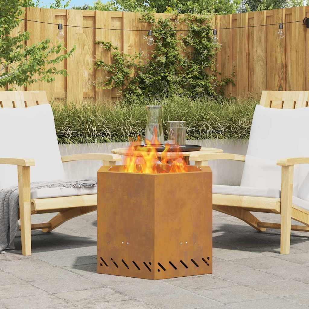 Focolare Senza Fumi Marrone 58 x 58 x 51 cm Acciaio