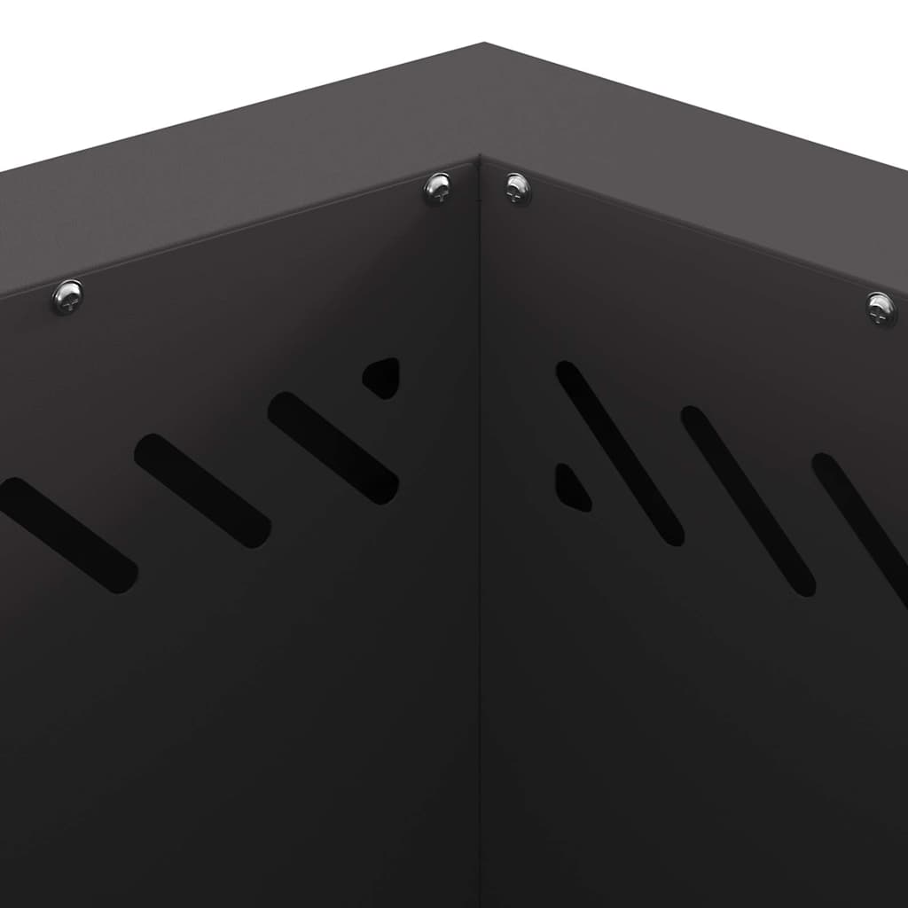 Focolare Senza Fumi Nero 48 x 48 x 51 cm Acciaio