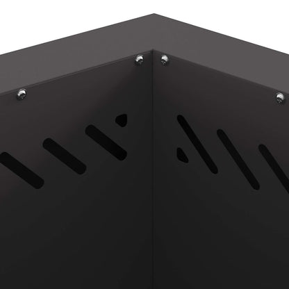 Focolare Senza Fumi Nero 48 x 48 x 51 cm Acciaio