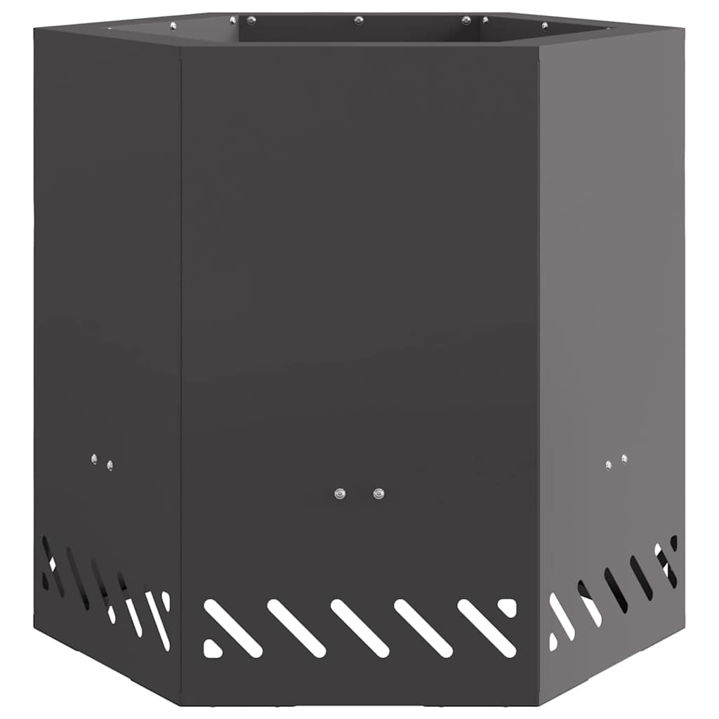 Focolare Senza Fumi Nero 48 x 48 x 51 cm Acciaio