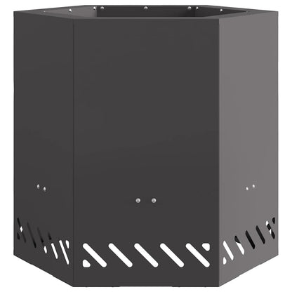 Focolare Senza Fumi Nero 48 x 48 x 51 cm Acciaio