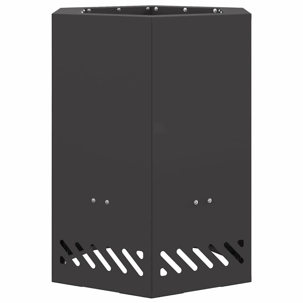 Focolare Senza Fumi Nero 38 x 38 x 51 cm Acciaio