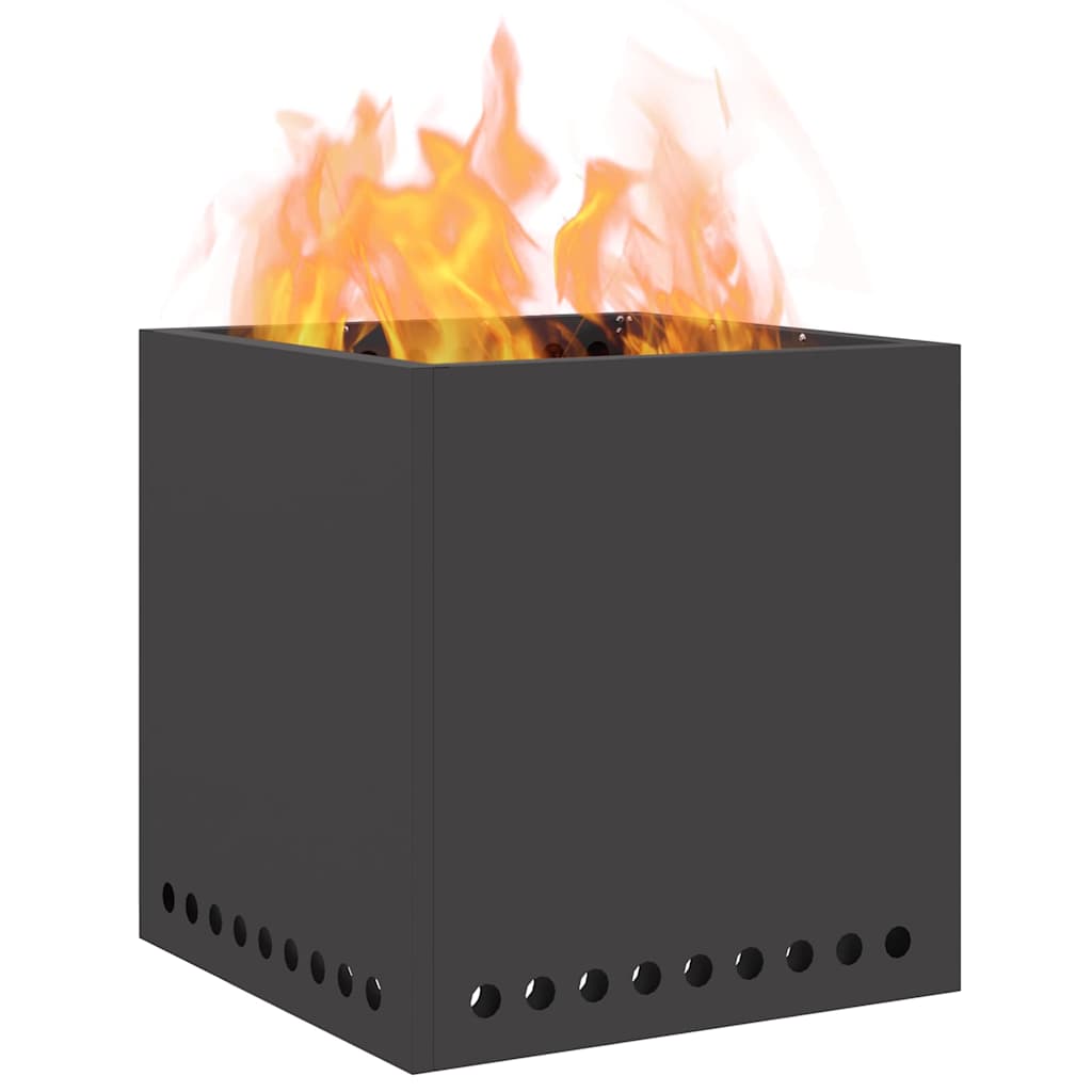 Focolare Senza Fumi Nero 48 x 48 x 50 cm Acciaio