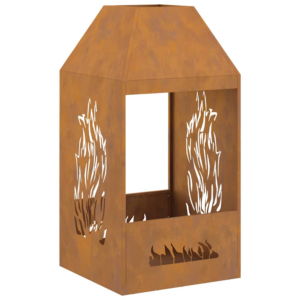 Focolare Marrone 50 x 50 x 100 cm Acciaio