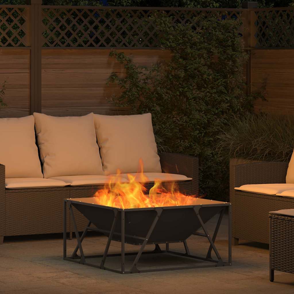 Focolare Nero 80 x 80 x 40 cm Acciaio