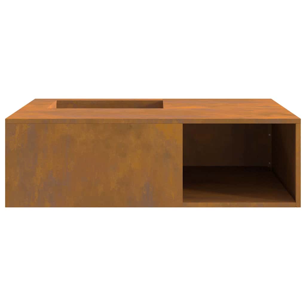 Focolare Marrone 100 x 100 x 30 cm acciaio corten